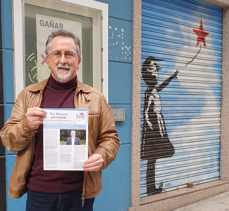 Xurxo Couto, concelleiro do BNG, co bolet&iacute;n informativo de decembro 2021
